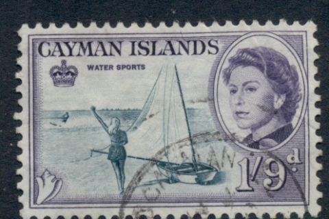 Cayman-Is-1962-QEII-Pictorial-1-9d-Watersports-FU