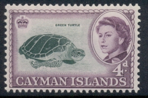 Cayman-Is-1962-QEII-Pictorial-4d-Green-Turtle-MLH