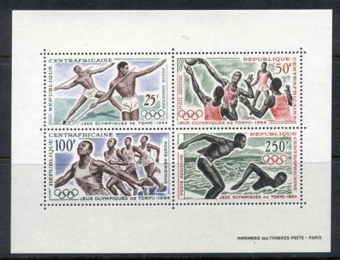 Central African Republic 1964 Summer Olympics Tokyo MS