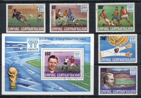 Central African Republic 1977 World Cup Soccer Argentina + MS