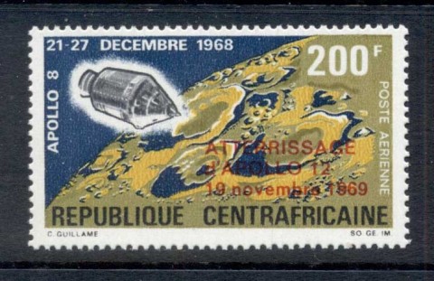 Central African Republic 1970 Apollo 12 Moon Landing Opt