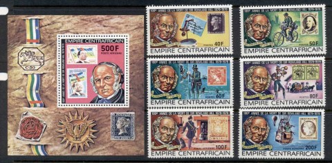 Central African Republic 1979 Sir Rowland Hill Death Centenary + MS