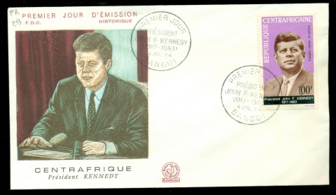 Central African Republic 1963 JFK Kennedy FDC