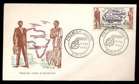 Central African Republic 1962 Air Afrique FDC