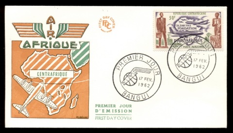 Central African Republic 1962 Air Afrique FDC