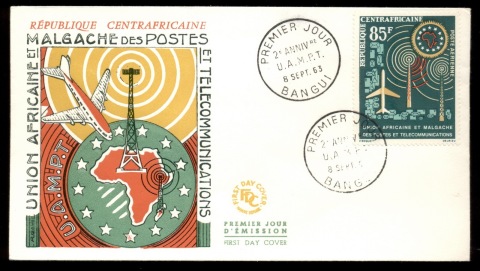 Central African Republic 1963 African Postal Union FDC
