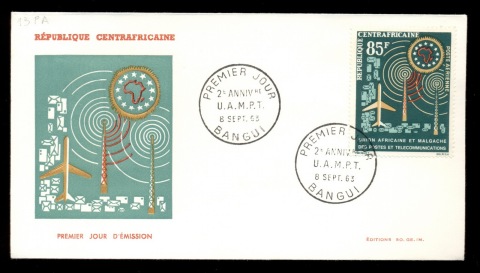 Central African Republic 1963 African Postal Union FDC