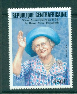 Central African Republic 1985 Queen Mother 85th Birthday 450f