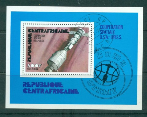 Central African Republic 1976 Apollo Soyuz MS Air Post