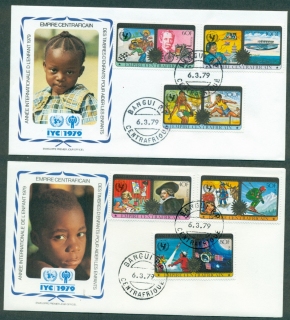 Central African Republic 1979 IYC International Year of the Child  (I) 2x FDC