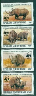 Central African Republic 1983 WWF Black Rhinoceros