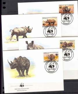 Central African Republic 1983 WWF Black Rhino