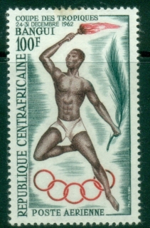 Central-African-Republic-1962-Airmail-Coupe-des-Tropiques-Games-Bangui-Central-African-Republic-MLH Central-African-Republic-1962-Airmail-Coupe-des-Tropiques-Games-Bangui-Central-African-Republic-MLH