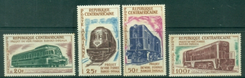Central-African-Republic-1963-Airmail-Bangui-Douala-Railway-Project-Trains-MUH Central-African-Republic-1963-Airmail-Bangui-Douala-Railway-Project-Trains-MUH