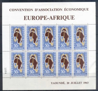 Central-African-Republic-1963-Europ-Afrique-sheetlet-MUH