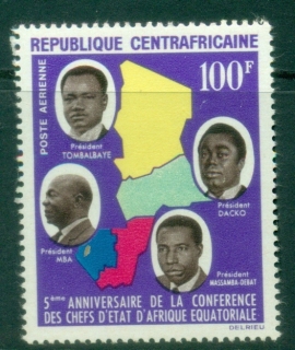 Central-African-Republic-1964-Airmail-The-5th-Anniversary-of-Equatorial-African-Heads-of-State-Conference-MUH Central-African-Republic-1964-Airmail-The-5th-Anniversary-of-Equatorial-African-Heads-of-State-Conference-MUH