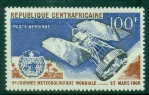 Central-African-Republic-1965-Airmail-World-Meteorological-Day-MUH Central-African-Republic-1965-Airmail-World-Meteorological-Day-MUH