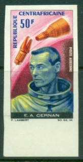 Central-African-Republic-1966-Airmail-Astronauts-Cernan-IMPERF-MUH Central-African-Republic-1966-Airmail-Astronauts-Cernan-IMPERF-MUH