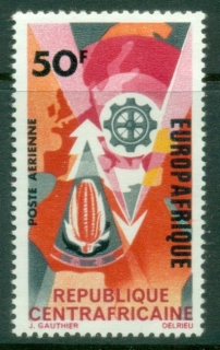 Central-African-Republic-1966-Airmail-Europafrique-MUH