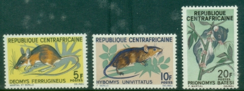 Central-African-Republic-1966-Rodents-MUH