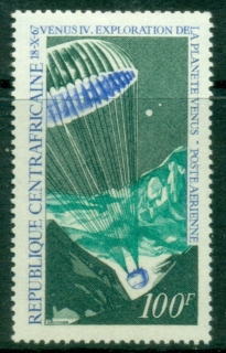 Central-African-Republic-1968-Airmail-Venus-4-Exploration-of-Planet-Venus-MUH
