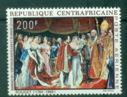 Central-African-Republic-1969-Airmail-The-200th-Anniversary-of-the-Birth-of-Napoleon-Bonaparte-1767-1824-200fr-MUH