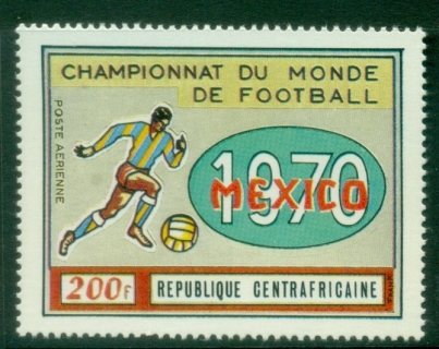 Central-African-Republic-1970-Airmail-Football-World-Cup-Mexico-MUH
