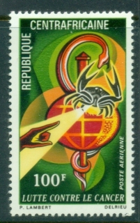 Central-African-Republic-1971-Airmail-Anti-cancer-Campaign-MUH