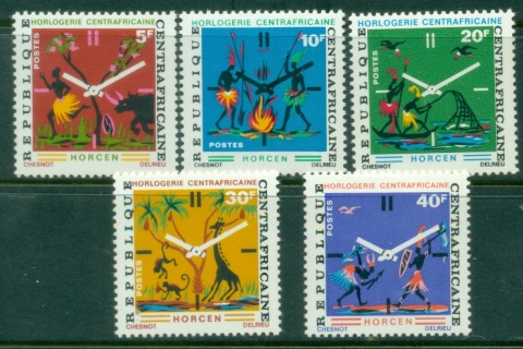 Central-African-Republic-1972-Clock-faces-from-Central-African-HORCEN-Factory-MUH
