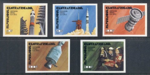 Central-African-Republic-1975-Apollo-Soyuz-Joint-Russia-USA-Space-Project-IMPERF-MUH