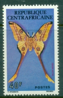 Central-African-Republic-1976-Insects-Butterflies-40fr-Argema-mittrei-MUH