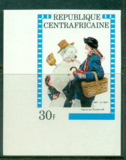 Central-African-Republic-1982-The-4th-Anniversary-of-the-Death-of-Norman-Rockwell-30fr-IMPERF-MUH