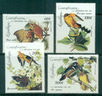 Central-African-Republic-1985-Audubon-Birds-MUH