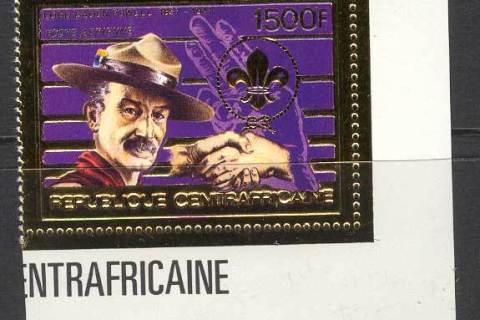 Central-African-Republic-1982 Scouts 1500f Gold