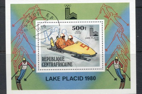 Central-African-Republic-1980 Winter Olympics Lake Placid MS