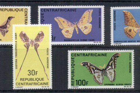 Central-African-Republic-1969 Insects Butterflies & Moths