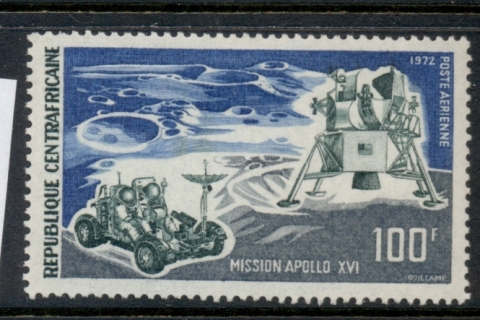 Central-African-Republic-1972 Apollo 16 Moon Mission