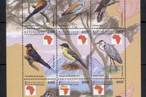 Central-African-Republic-1999 Birds of Africa sheetlet 490f