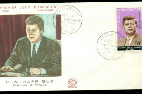 Central-African-Republic-1963 JFK Kennedy FDC