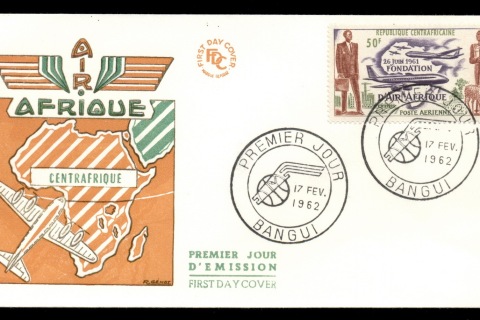 Central-African-Republic-1962 Air Afrique FDC