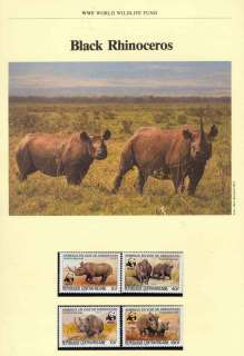 Central-African-Republic-1983 WWF Black Rhino
