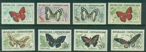Central-African-Republic-1960-Insects-Butterflies-MUH