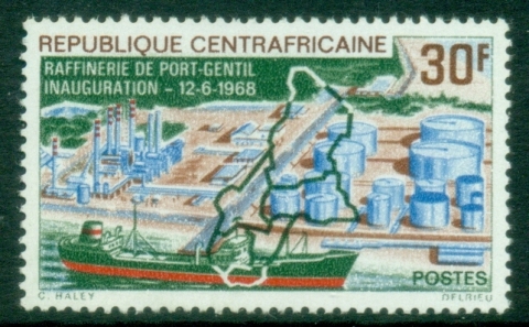 Central-African-Republic-1968-Inauguration-of-Petroleum-Refinery-Port-Gentil-Gabon-MUH