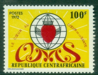 Central-African-Republic-1972-World-Heart-Month-MUH