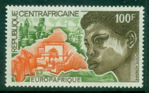 Central-African-Republic-1973-Airmail-Europafrique-MUH