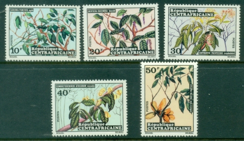 Central-African-Republic-1973-Flowering-Shrubs-MUH