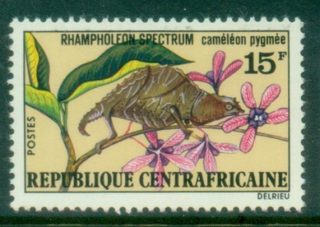 Central-African-Republic-1973-Pygmy-Chameleon-MUH