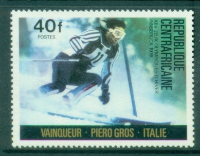 Central-African-Republic-1976-Medal-Winners-Winter-Olympic-Games-Innsbruck-Austria-40fr-MUH