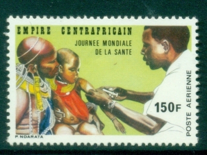 Central-African-Republic-1977-Airmail-World-Health-Day-MUH