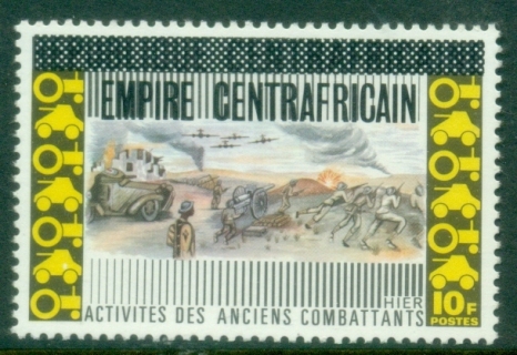 Central-African-Republic-1977-Definitive-Issue-Overprinted-EMPIRE-CENTRAFRICAIN-10fr-Army-MUH
